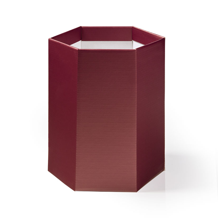 Corrugated Hex Box Matt Metallic Mulberry