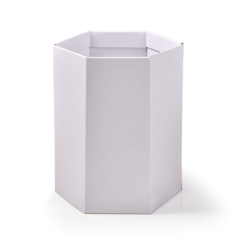 Corrugated Hex Box Soft Touch White