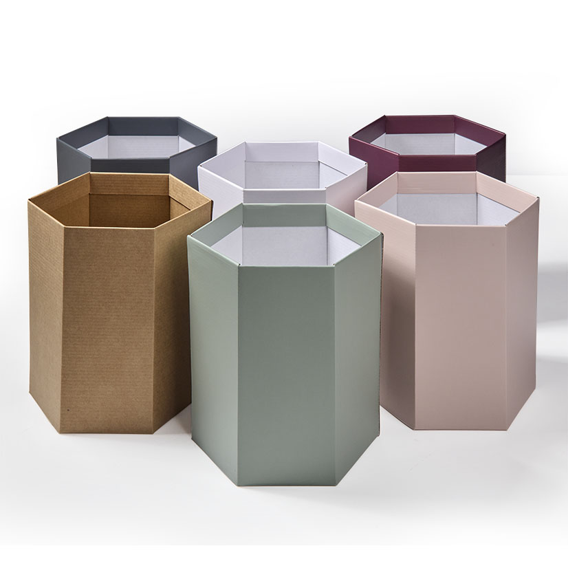 Corrugated Hex Box Soft Touch White