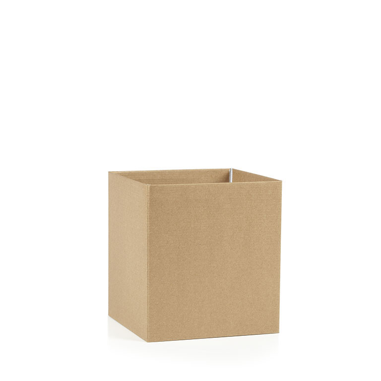 Corrugated Small Cube Box Brown Kraft plastic free