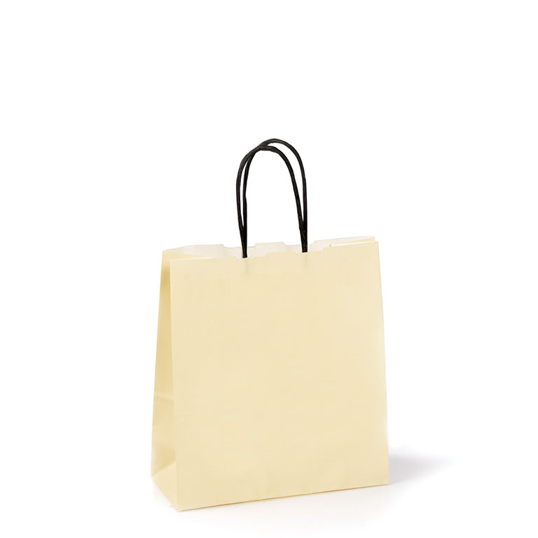 Ivory Paper Carriers Twisted Handles 190 x 80 x 210mm