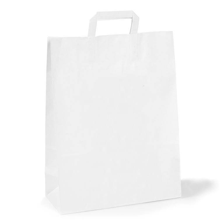 White Paper Carriers TAPE Handles 320 x 140 x 420mm