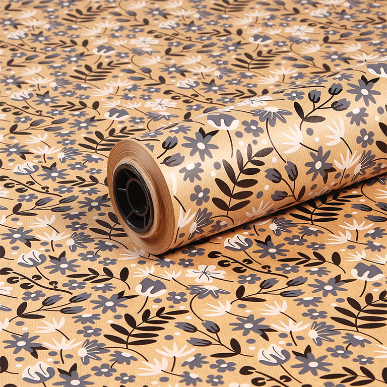 750mm 50gsm Brown Kraft Black, Cool Grey and White Esme
