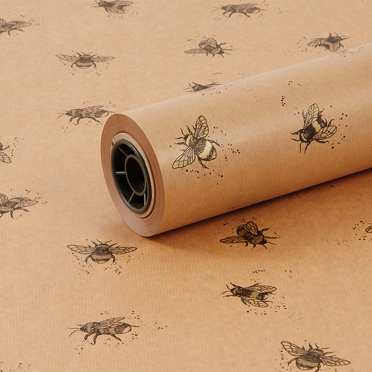 750mm 50gsm Brown Kraft Black and Gold Bumblebee