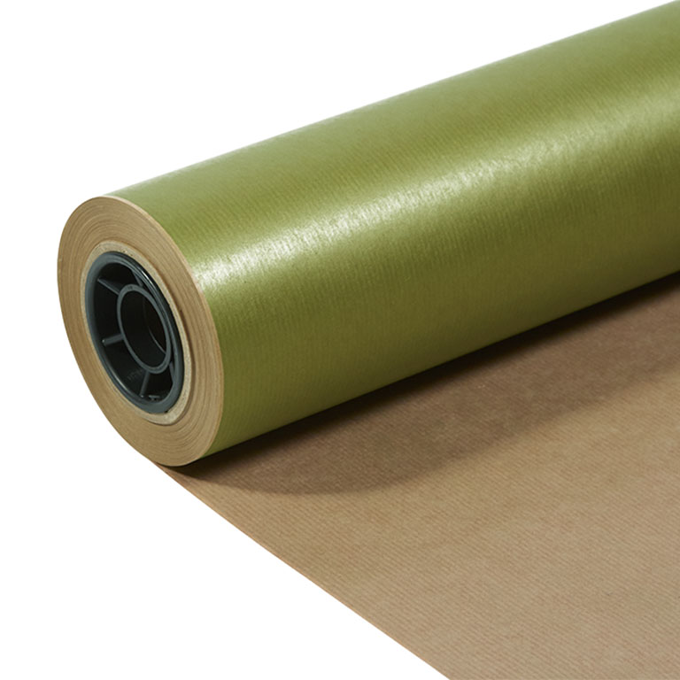 750mm 50gsm Brown Kraft Solid Metallic Green