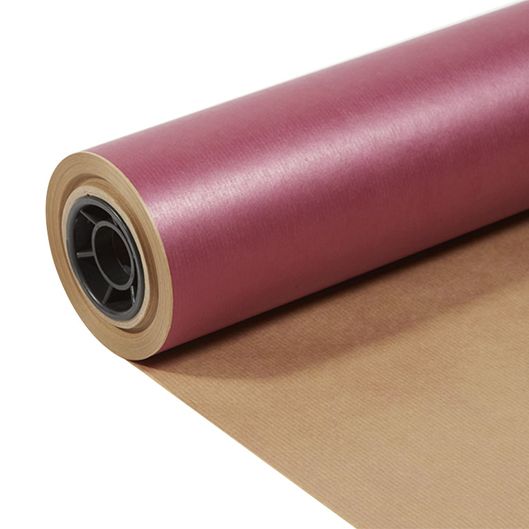 750mm 50gsm Brown Kraft Solid Metallic Pink