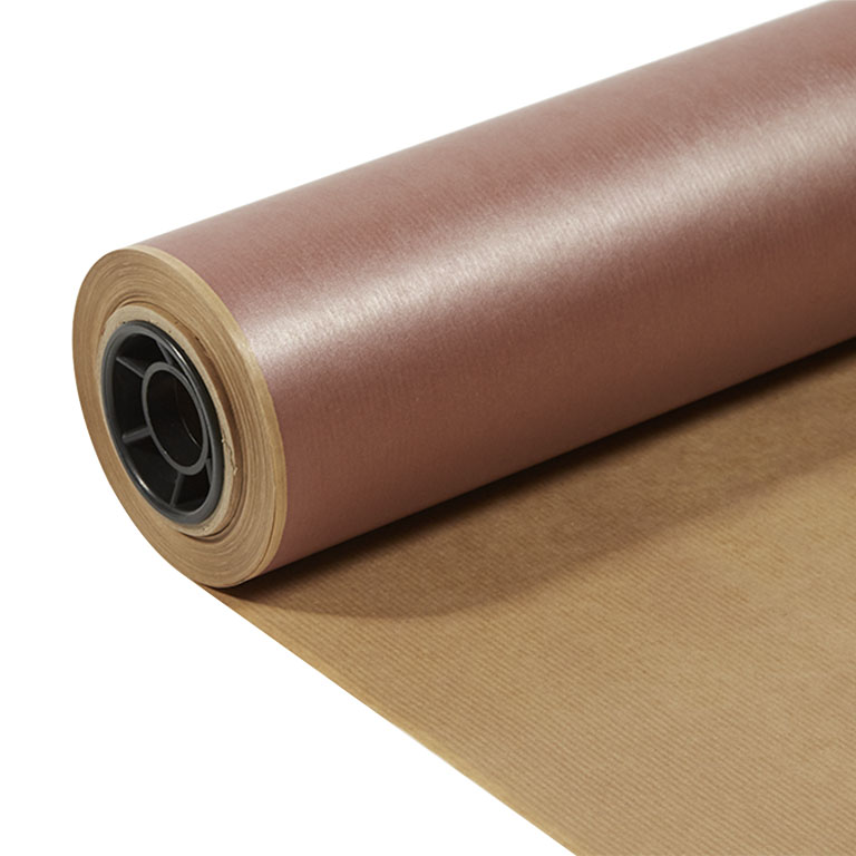 750mm 50gsm Brown Kraft Solid Metallic Raspberry