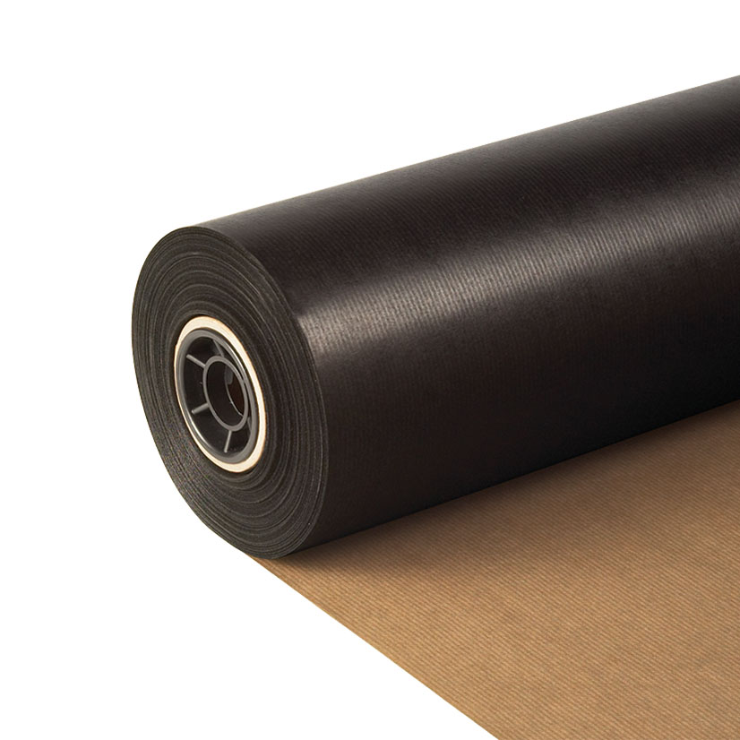 500mm 60gsm Brown Kraft Solid Black 150m