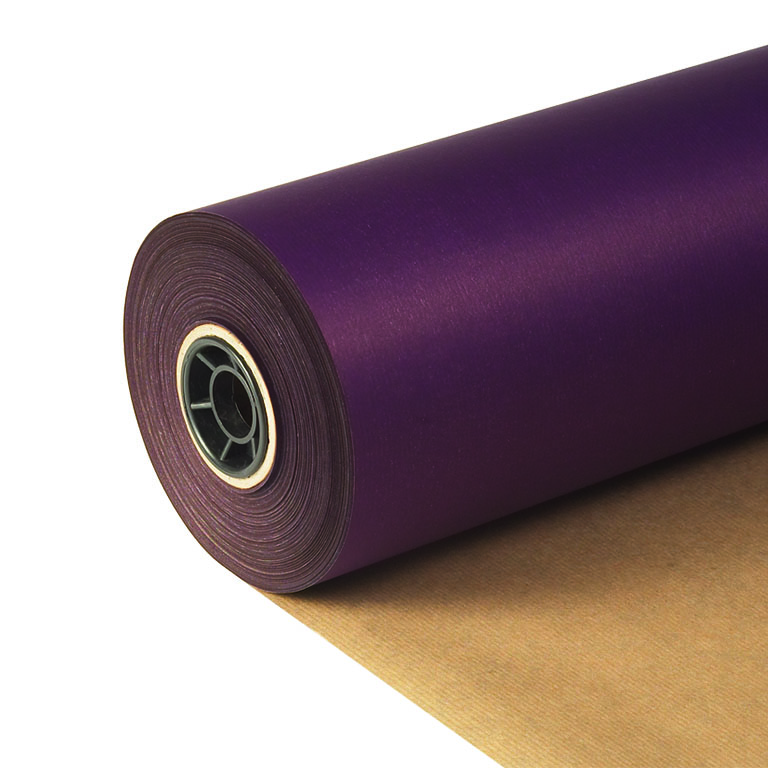500mm 60gsm Brown Kraft Solid Purple 150m