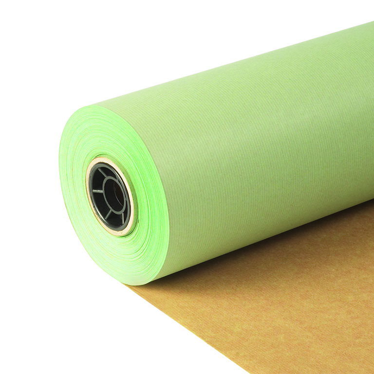 500mm 60gsm Brown Kraft Solid Pale Green 150m