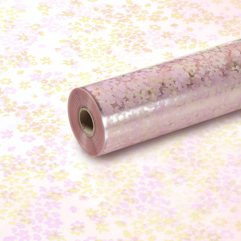 Light Pink and Beige Confetti Clear Film