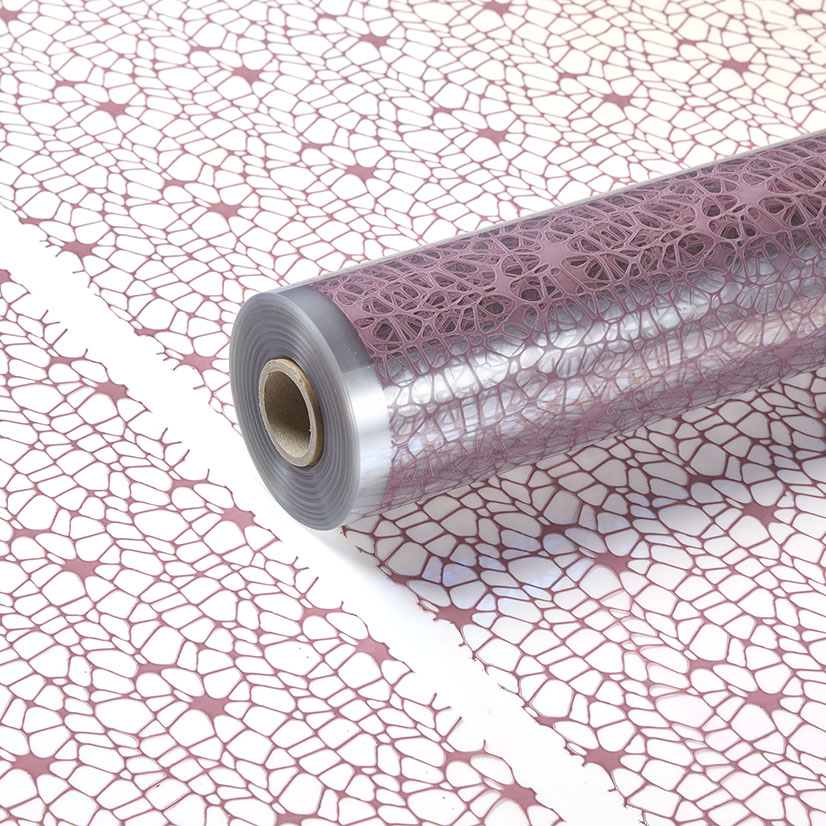 Rosy Mauve Square Web Clear Film