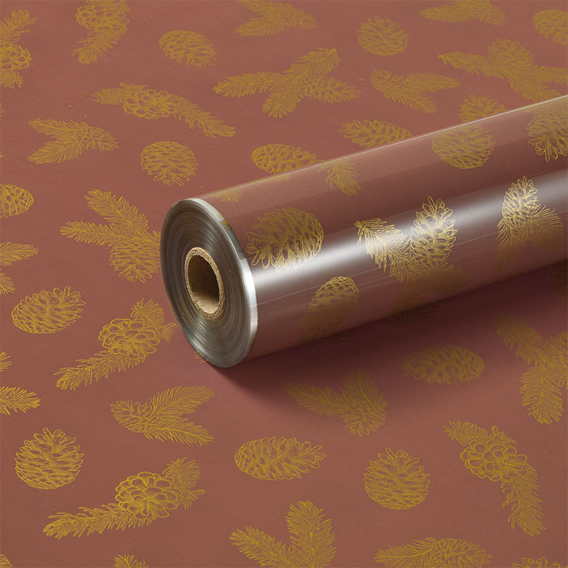 Tinted Mocha and Gold Pinecone Clear Film