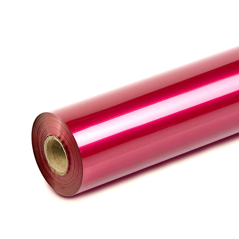 Tinted Metallic Red on Clear Film