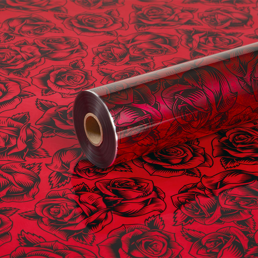 Tinted Metallic Red and Black Rosa Clear Film