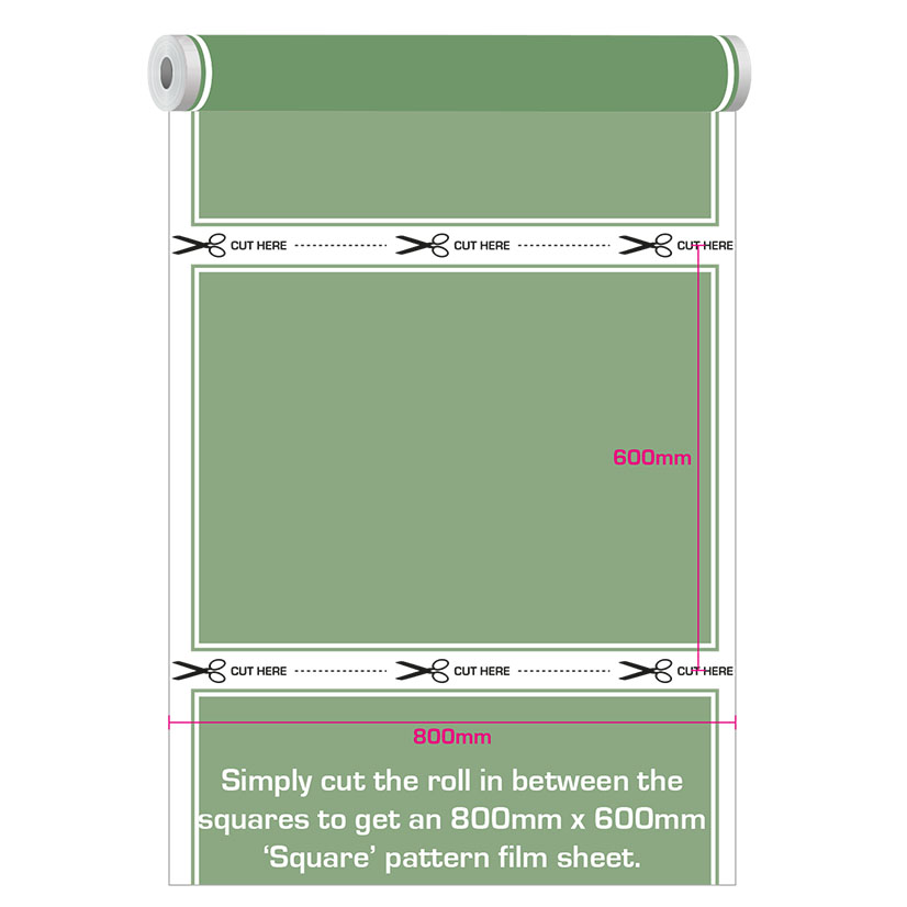 Metallic Green Square Frosted Film