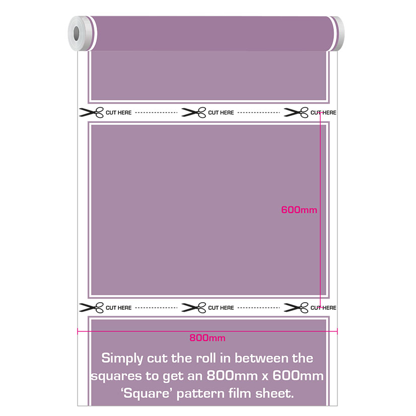 Metallic Lilac Square Frosted Film