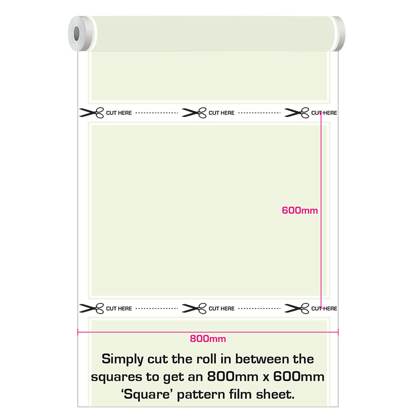 Soft Green Square Frosted Film