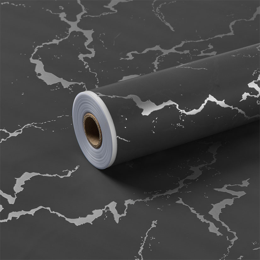 Tinted Cool Grey and Silver Marble Frosted Film