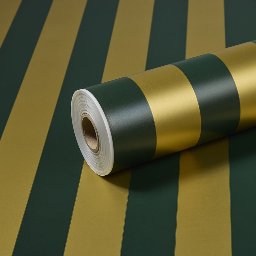 Tinted Gold and Harrods Green Stripe Frosted Film