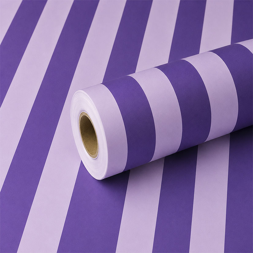 Tinted Lilac and Purple Stripe Frosted Film