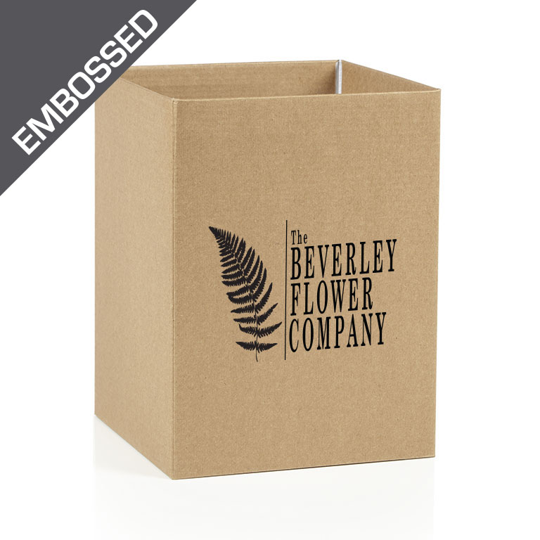 Corrugated Gift Boxes Embossed Brown Kraft Printed