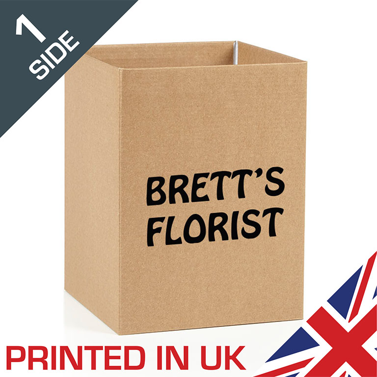 Brown Kraft Plastic Free Corrugated Gift Box printed 1 side