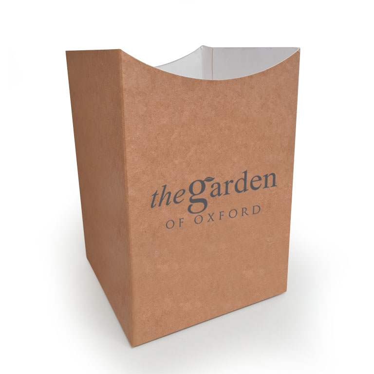 Eco Gift Box Brown Kraft Printed 135 x 135 x 180 + 200mm