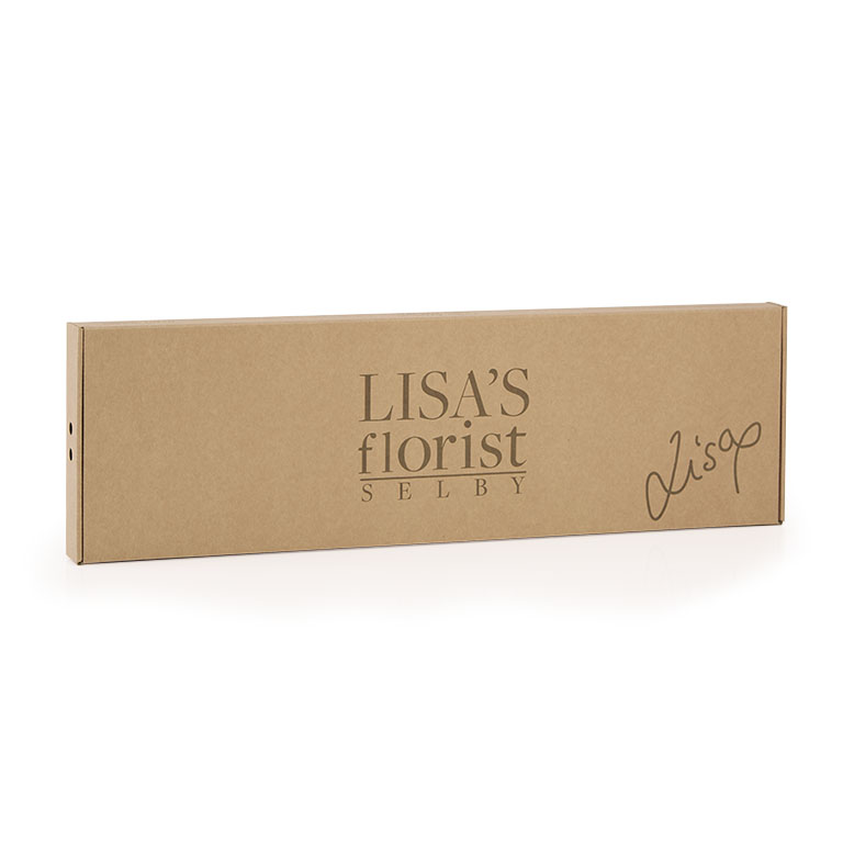 Flowers by Post Boxes 595 x 176 x 35mm brown printed CMYK