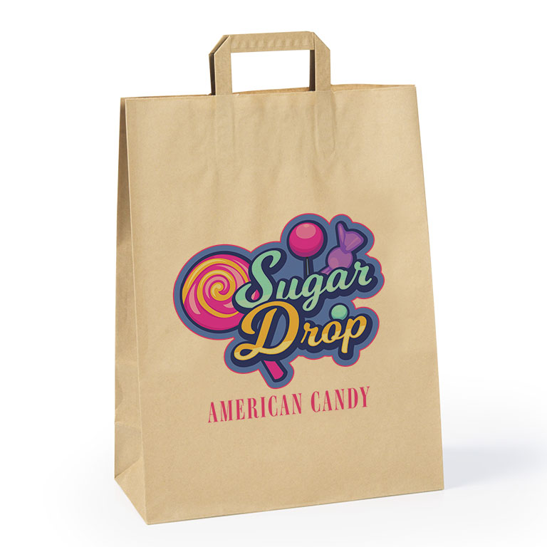 Printed Tape Handle Paper Carrier Bags