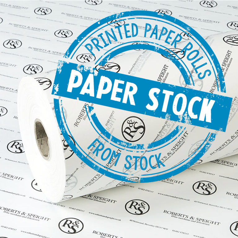Paper counter rolls from stock