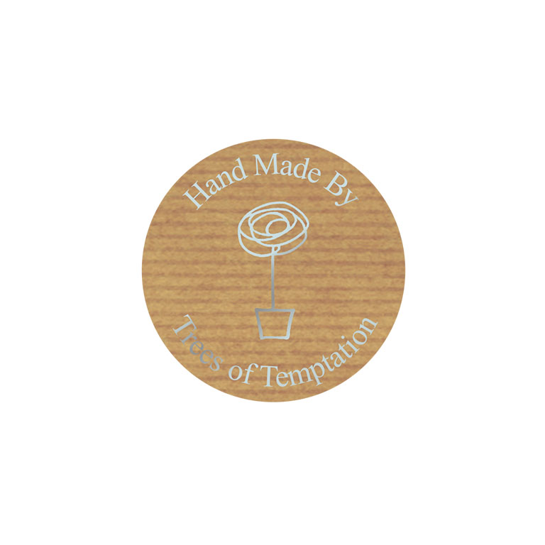 1.5 Inch Round Brown Kraft Labels Foil Printed