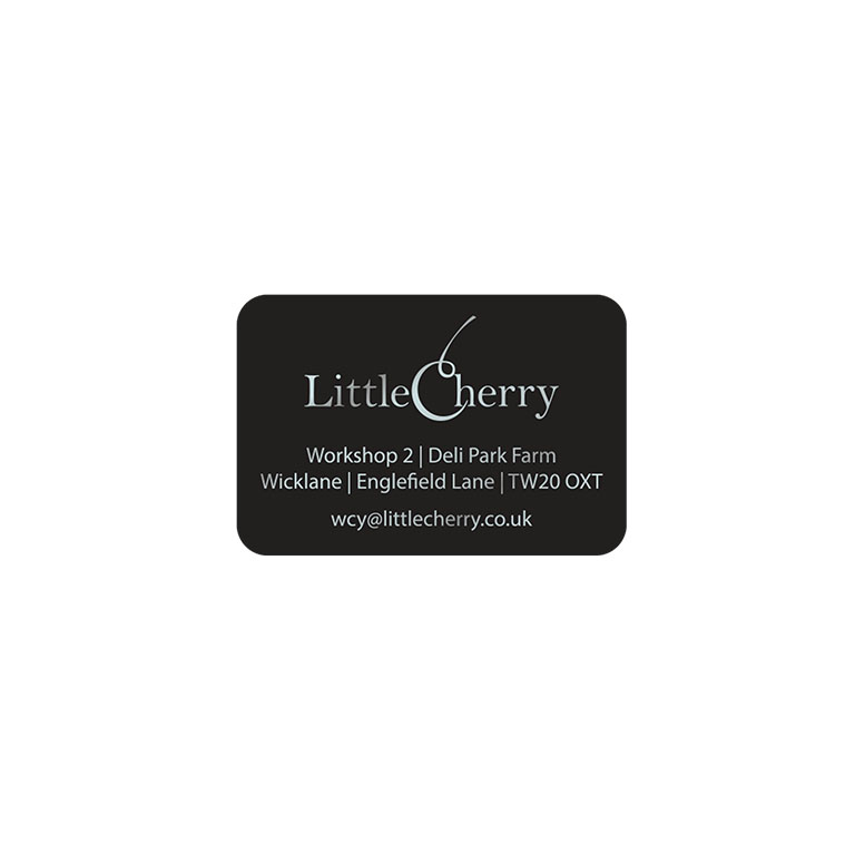 1.5 x 1 Inch Matt Black Labels Foil Printed