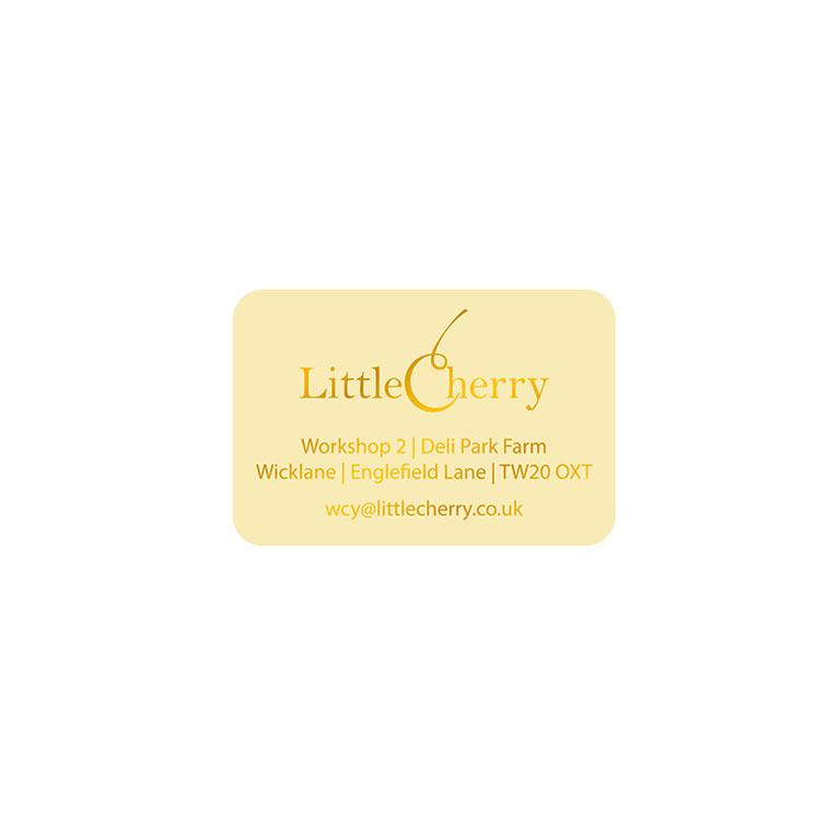 1.5 x 1 Inch Cream Labels Foil Printed