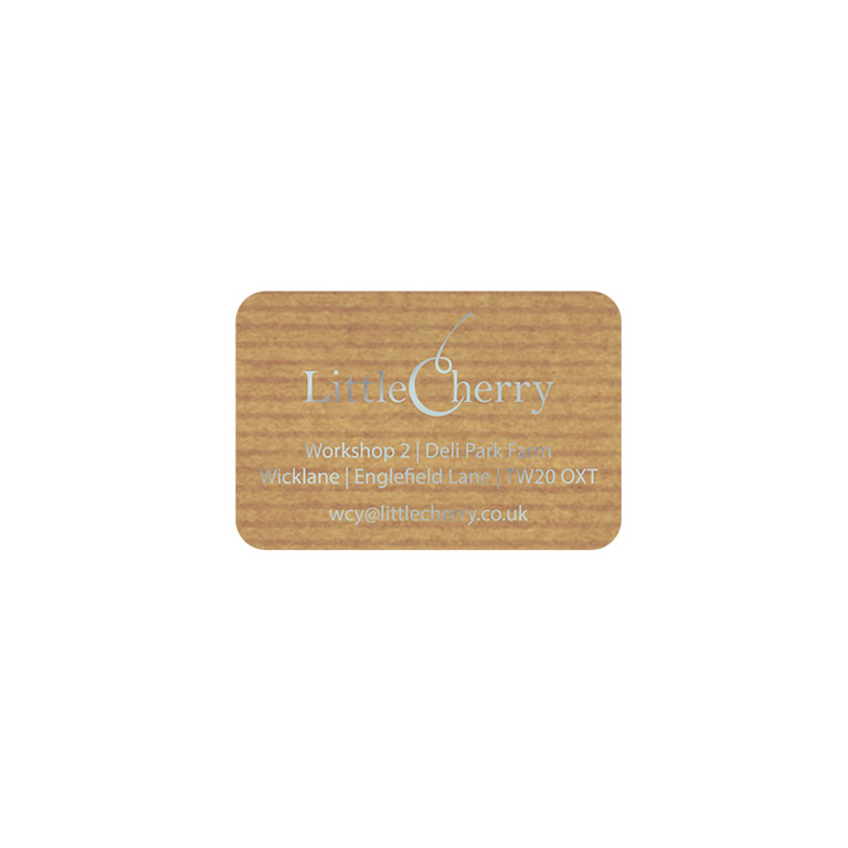 1.5 x 1 Inch Brown Kraft Labels Foil Printed
