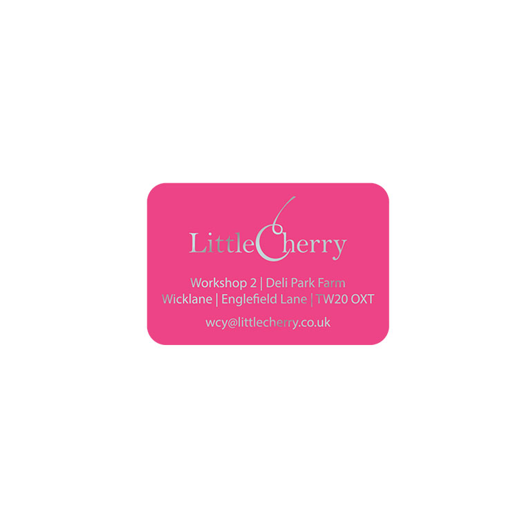 1.5 x 1 Inch Bright Pink Foil Labels Foil Printed
