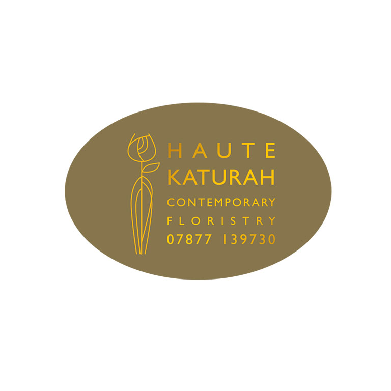 1.75 x 1.25 Inch Oval Gold Labels Foil Printed