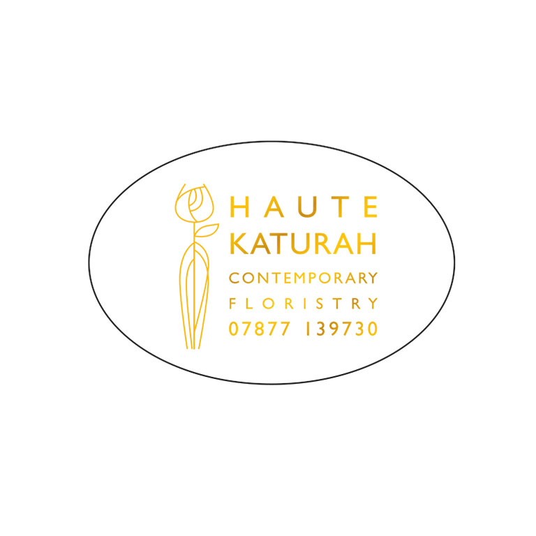 1.75 x 1.25 Inch Oval Gloss White Labels Foil Printed
