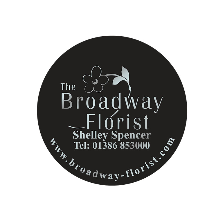 2 Inch Round Matt Black Labels Foil Printed