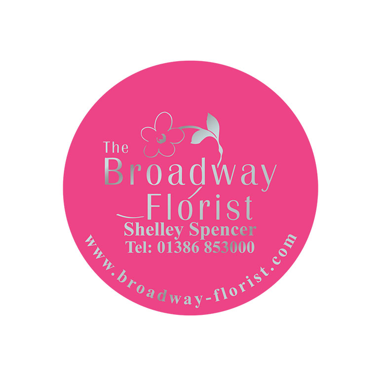 2 Inch Round Bright Pink Foil Labels Foil Printed