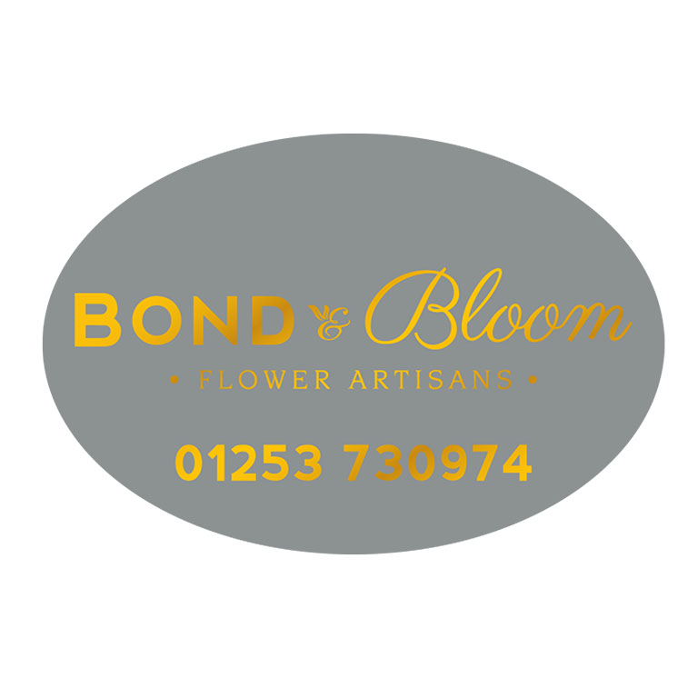2.25 x 1.5 Inch Oval Silver Labels Foil Printed