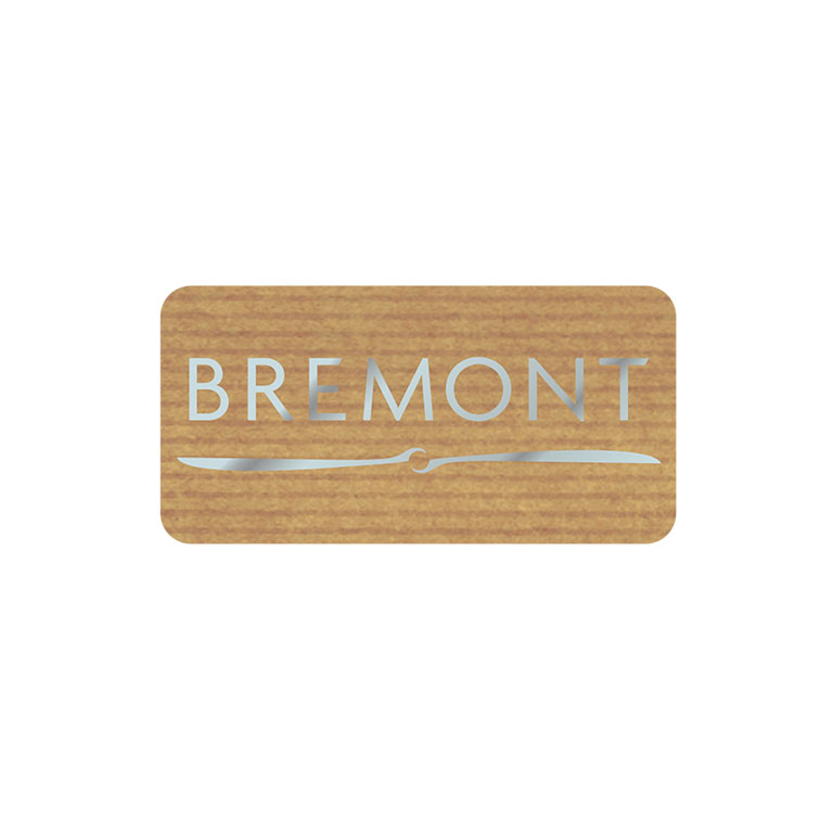 2 x 1 Inch Brown Kraft Labels Foil Printed