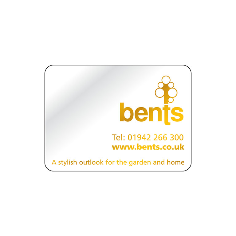 2 x 1.5 Inch Clear Labels Foil Printed