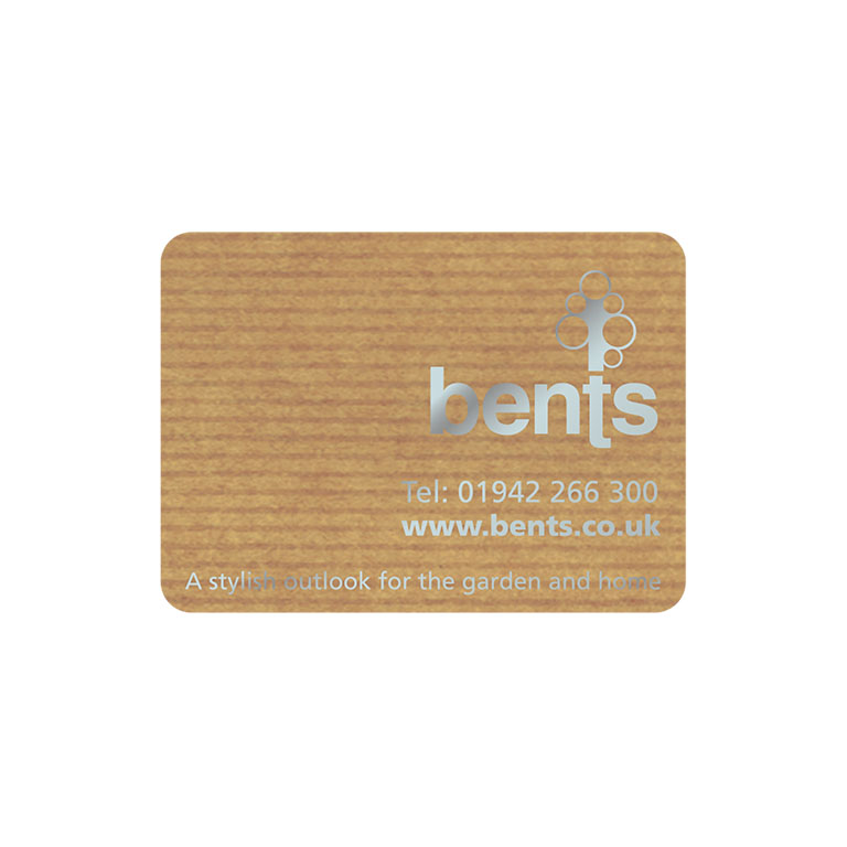 2 x 1.5 Inch Brown Kraft Labels Foil Printed