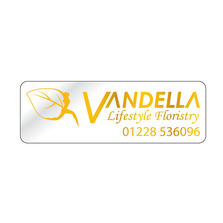 3 x 1 Inch Clear Labels Foil Printed