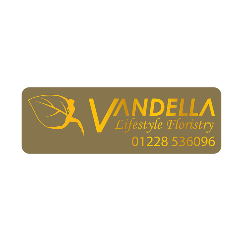 3 x 1 Inch Gold Labels Foil Printed