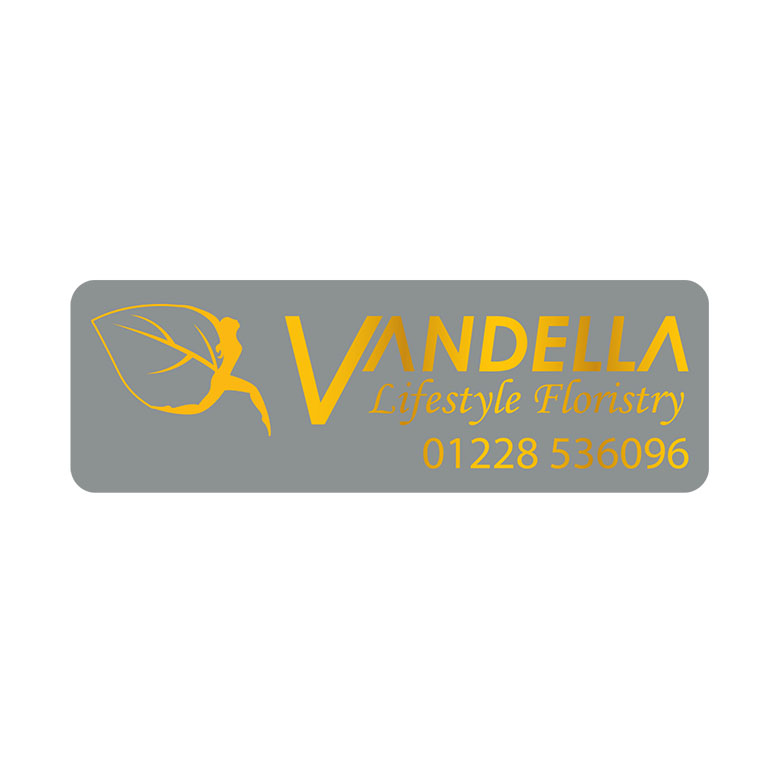 3 x 1 Inch Silver Labels Foil Printed