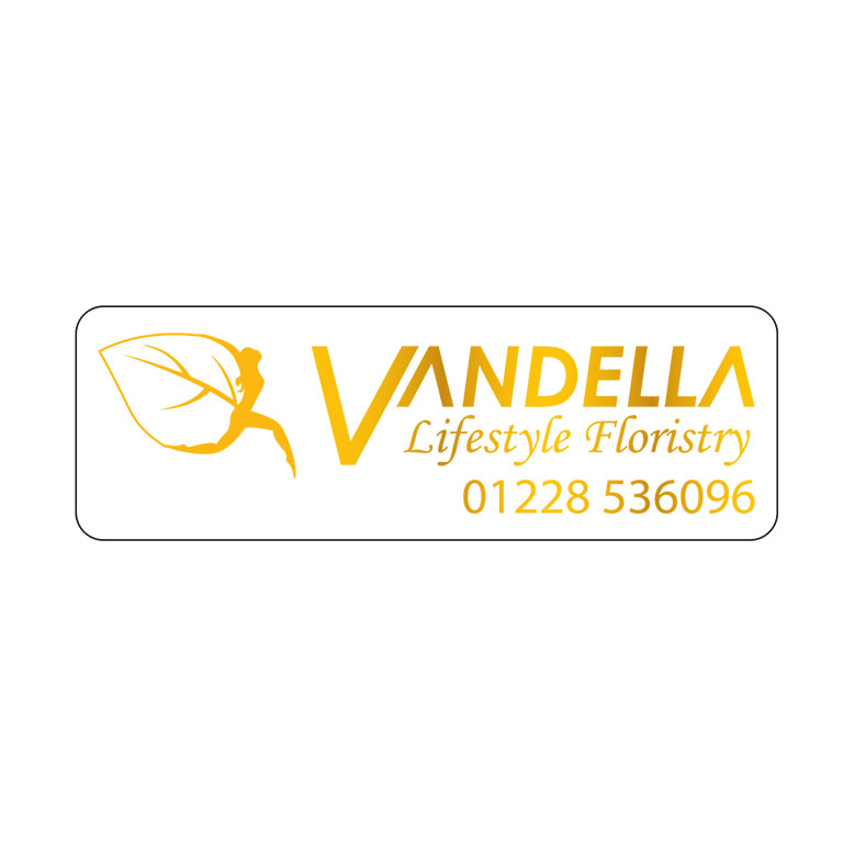 3 x 1 Inch Gloss White Labels Foil Printed
