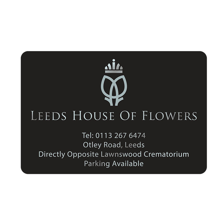 3 x 2 Inch Matt Black Labels Foil Printed