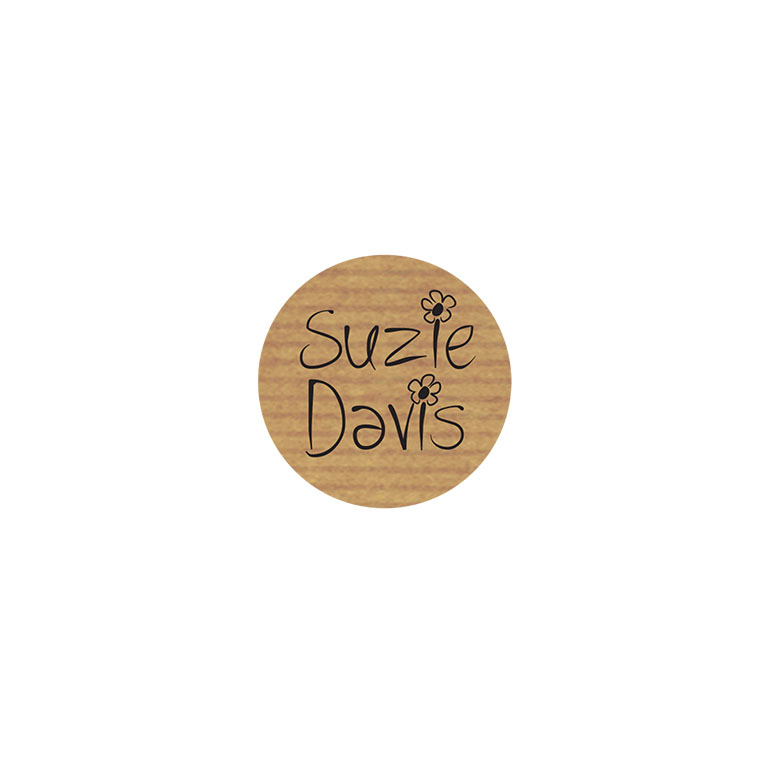 1 Inch Round Brown Kraft Labels Ink Printed